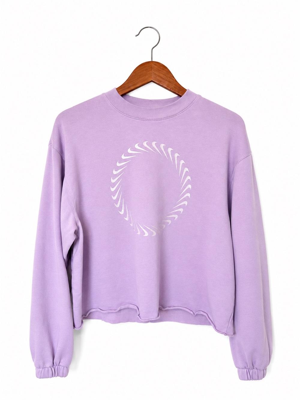 Nike Lavender Crewneck Sweatshirt with White Circular Graphic